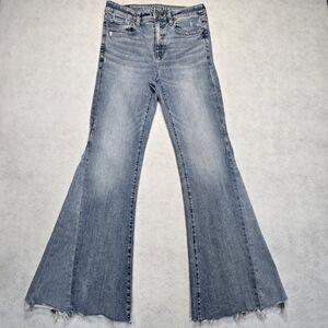 American Eagle Outfitters Next Level Stretch Light Wash Flare Jeans Size 8